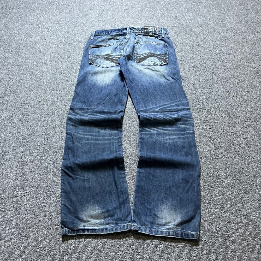 Vintage Express Jeans 32x32 Blue Extra Slim Straight Leg Y2K Denim Pants